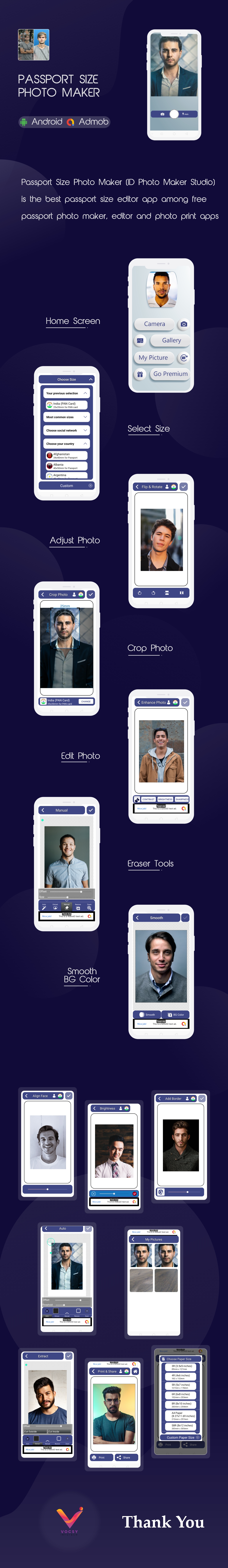 Passport Size Photo Maker | ID Photo Maker Studio | Passport Photo Editor | Android Code |Admob|V2.0